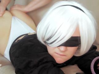Yorha No 2 gets Captured and Face Fucked, adult clip 64