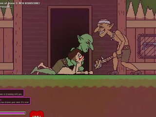 Captivity &vert; मंच 3 &vert; नग्न महिला survivor fights उसकी रास्ता के माध्यम से हॉट को trot goblins लेकिन fails और हो जाता है गड़बड़ कठिन निगलने liters की कम &vert; हेंटाई गेम gameplay p3