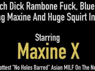 Азіатська persuasion maxine x трахає масивний 24 дюйм peter & божевільна peter машина!