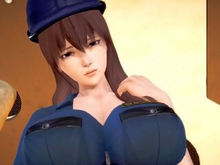 Policewoman práce s láska 3d hentai 69