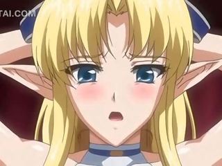 Suur blond anime fairy vitt põrutasin hardcore