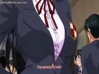 Vällustig animen högskolan sötnosar sugande medlem part3